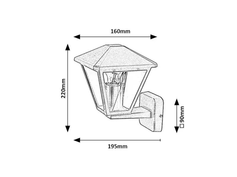 Záhradné svietidlo RABALUX 7146 E27 1x40W  230V IP44